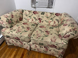Handmade Vintage Floral Loveseat – Cottagecore Two-Seat Sofa