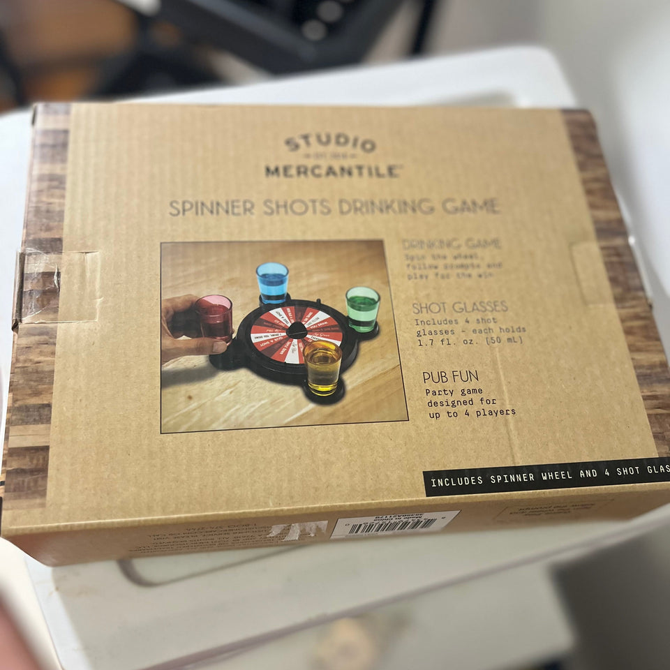 Easy & Fun Spinner Shots Game – 2-4 Players, Brand New